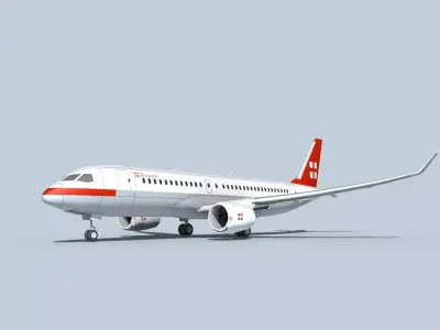 Bombardier CS100 PrivatAir 3D model