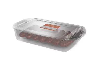 Dried meats Smoked Chicken Sausages 3D model