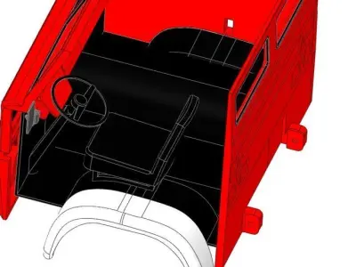Alternative Star 266 cab for the WPL together with the interior 3D print model