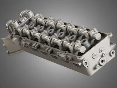 Valves Head with Camshafts 3D model