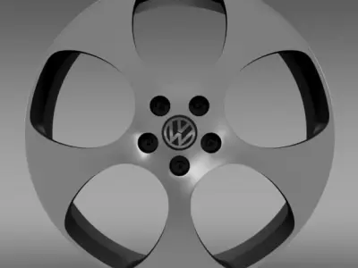 VW Polo GTI 2011 rim 3D model