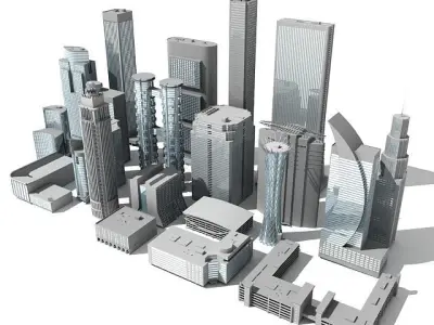 22 Architecture Buildings 3D model