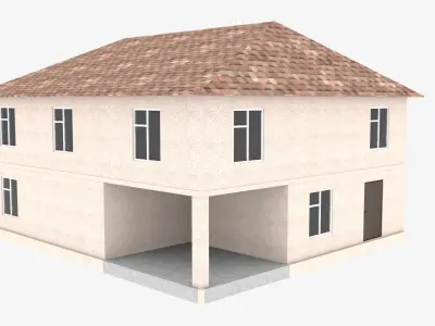 Private house 2 Low-poly 3D model