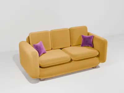 Cozy Sofa Free 3D model purchase