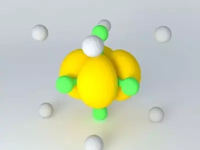 d xy orbital superimposed on an octahedral model Free 3D model
