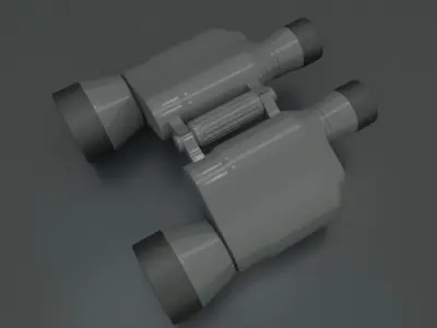Binocular 3d model binoculars Low-poly 3D model