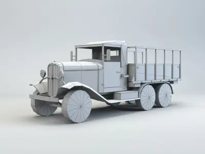 Low Poly Type 94 Army Truck Low-poly 3D model