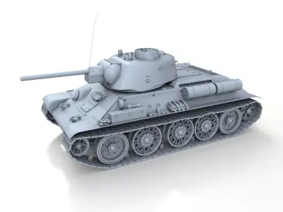 T-34-76 UZTM - Model 1943 - Soviet Medium Tank  3D model