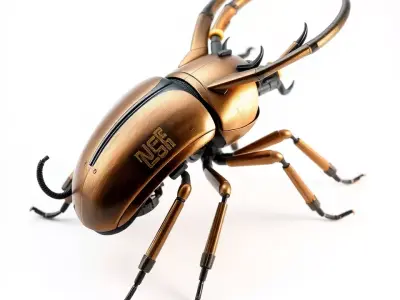 Copper Beetle model pack Low-poly 3D model