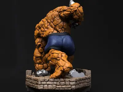 Fantastic 4 the Thing Statues 3D Model Ready to Print STL 3D print model