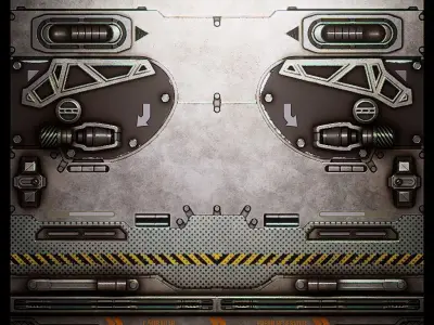 PBR Sci-Fi Texture Pack 14 Low-poly 3D model