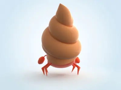 Cancer Hermit 3D model