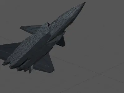 Chengdu j20  Low-poly 3D model