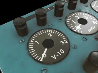 Mi-8MT Mi-17MT Power Panels Board English Low-poly 3D model