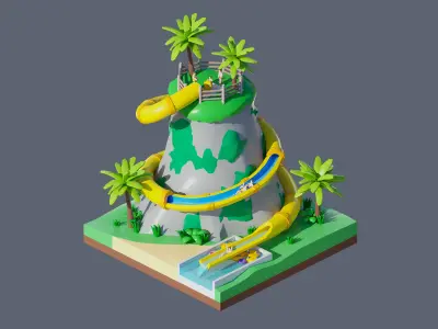 Worlds Casual Low-poly 3D model
