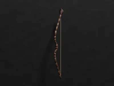 Low Poly Bow 3D Model Game Ready PBR Textured Low-poly 3D model