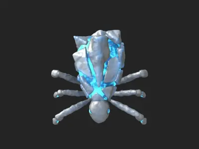 Mutated Ice Insect Low-poly 3D model