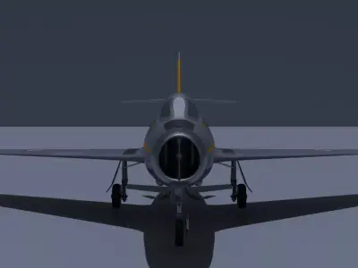 Dassault Mystere IV Low-poly 3D model