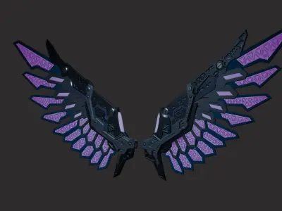 Mechanic Wing Low-poly 3D model