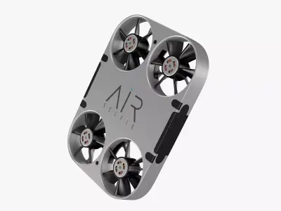 Mini Steel Drone Quadcopter 3D model