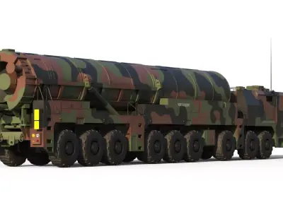 Hyunmoo 5  South Korean ballistic missile 3D model