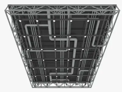 Ceiling Ventilation Pipes 10 3D model