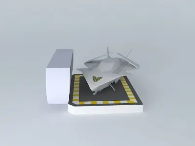 ARGO AIRCRAFTS VAD110 Intruder grounded 3D model