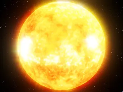 Sun Central Star Estrela Central Low-poly 3D model