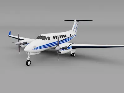 Beechcraft B300 Low-poly 3D model