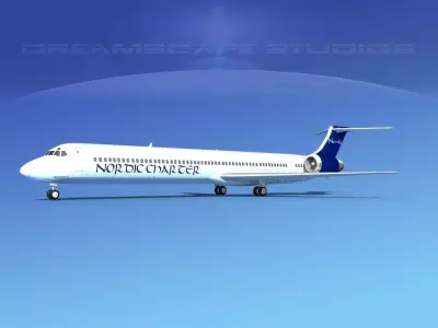 McDonnell Douglas MD-90 Nordic Charters 3D model