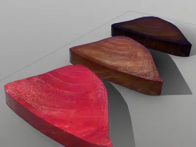 Tuna Steak Low-poly 3D model