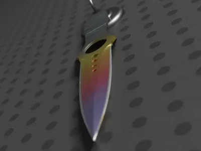 CSGO Skeleton knife FADE Game and Render ready Free 3D model