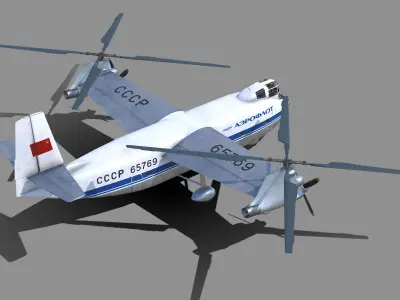 Kamov Ka-22 Low-poly 3D model