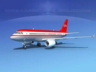 Airbus A319 LTU 3D model