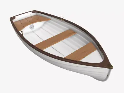 Traditional rowing boat 03 v2 3D model