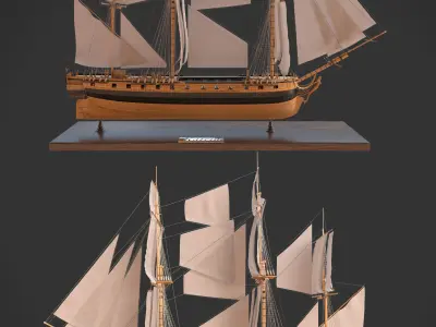 Sailing ship Katrin 3D model