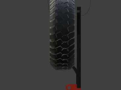 wheel carrier Free low-poly 3D model