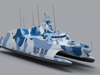 Type 022  Fast Attack Missile Craft 3D model