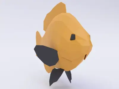 Common bream fish 3d model  Low-poly 3D model