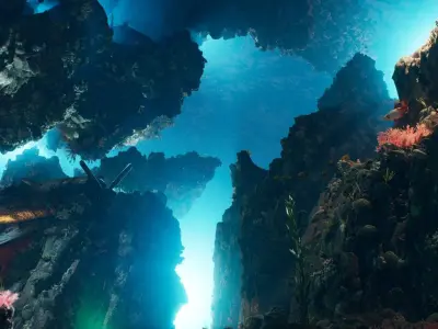 Aqua Coral Reef - Unreal Engine Environment Low-poly 3D model