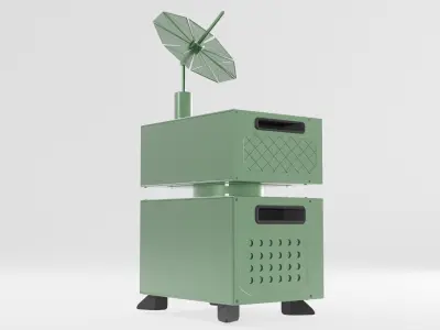 MILITARY RADIO STATION 3D model