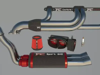 Engine parts full TPE sport pack 3D model