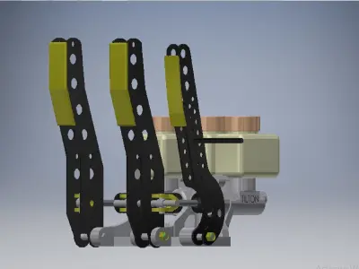 Floor Mount Pedal Assembly 3D model