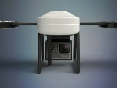 Drone with two propellers 3D model