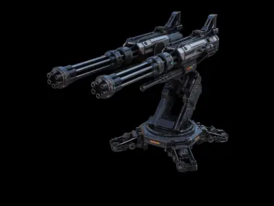 TURRET WEAPON 3D Model Low-poly 3D model