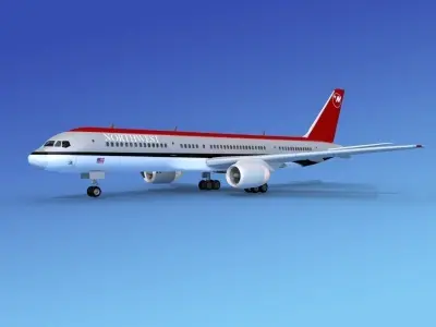 Boeing 757-200 Northwest 3D model