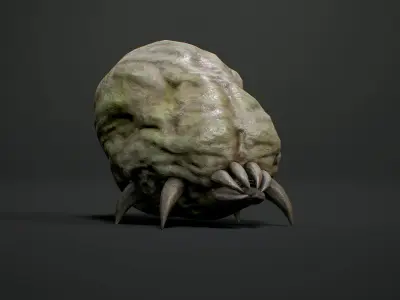 Land Larva3 - Game Ready Low-poly 3D model Low-poly 3D model