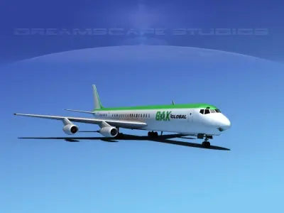 Douglas DC-8-63F BAX Global 3D model
