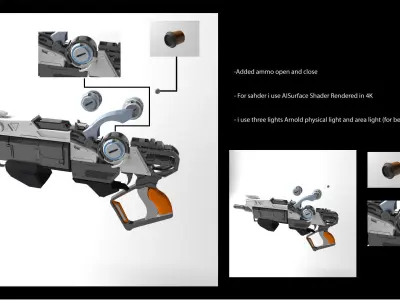 Concept Gun Model Low-poly 3D model
