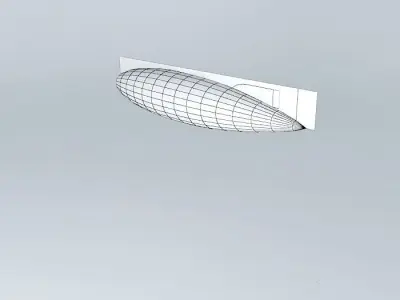 r 100 wall light with surface Free 3D model